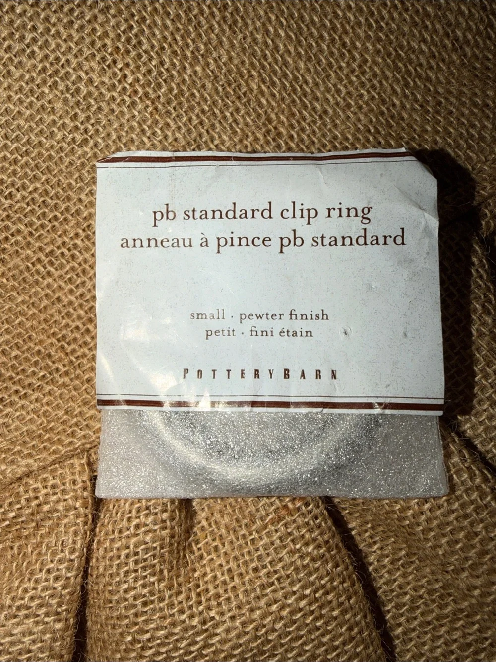 Pottery Barn Curtain Classic 1 Replacement Clip Ring Pewter Small 2 Inch NWT NEW